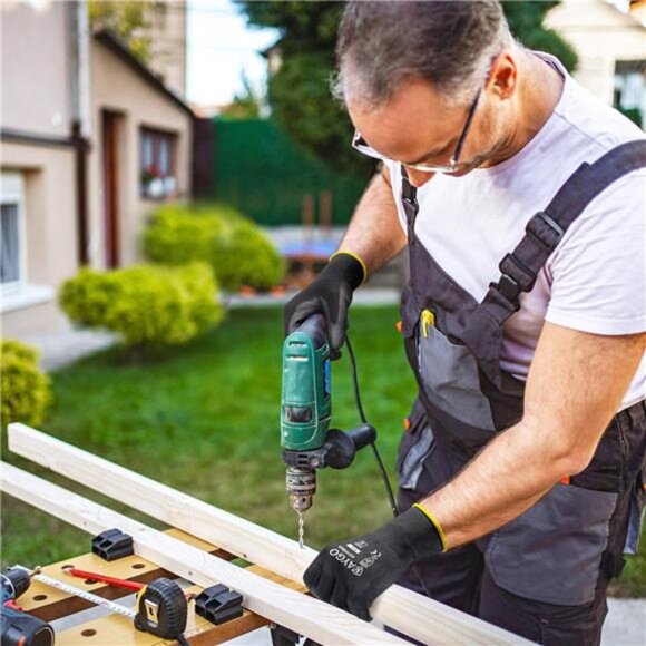 KAYGO Safety Work Gloves PU Coated,12 Pairs KG11PB Seamless Knit Glove for Men - Picture 12 of 14